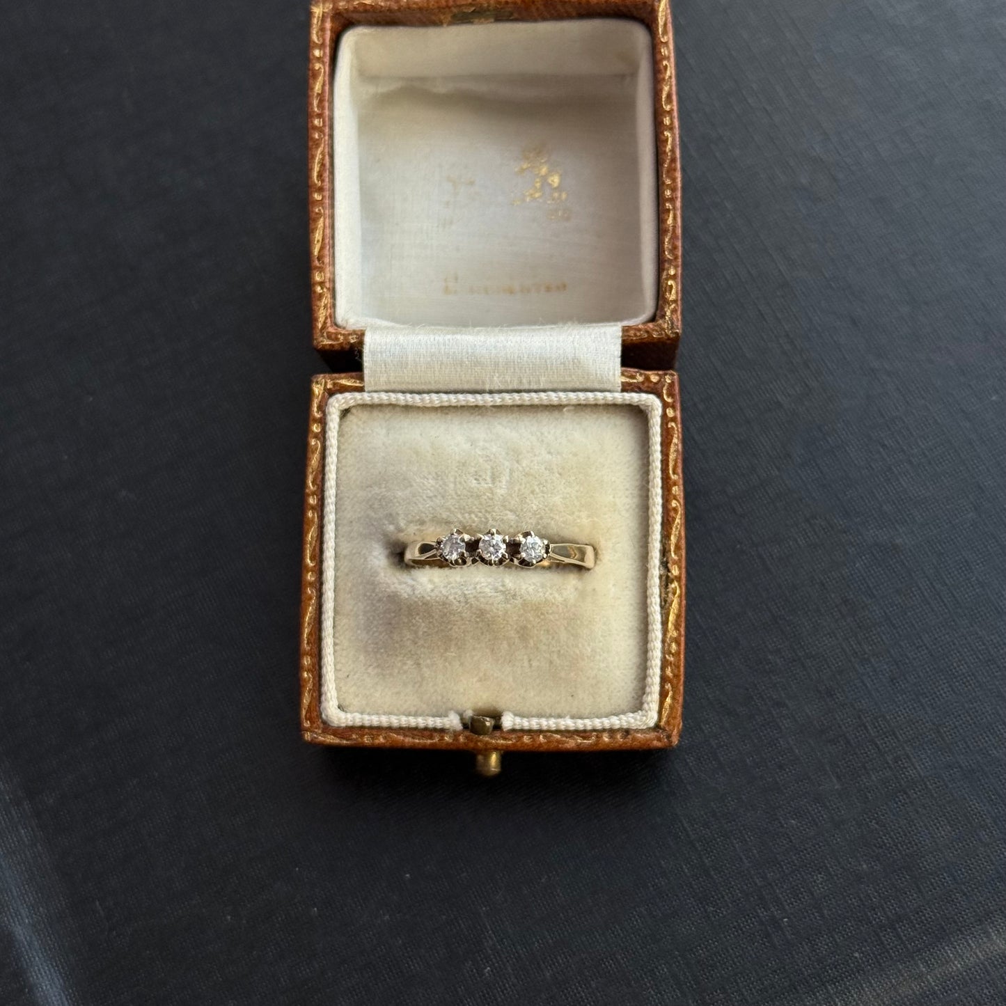 9ct Gold and Diamond Three Stone Ring