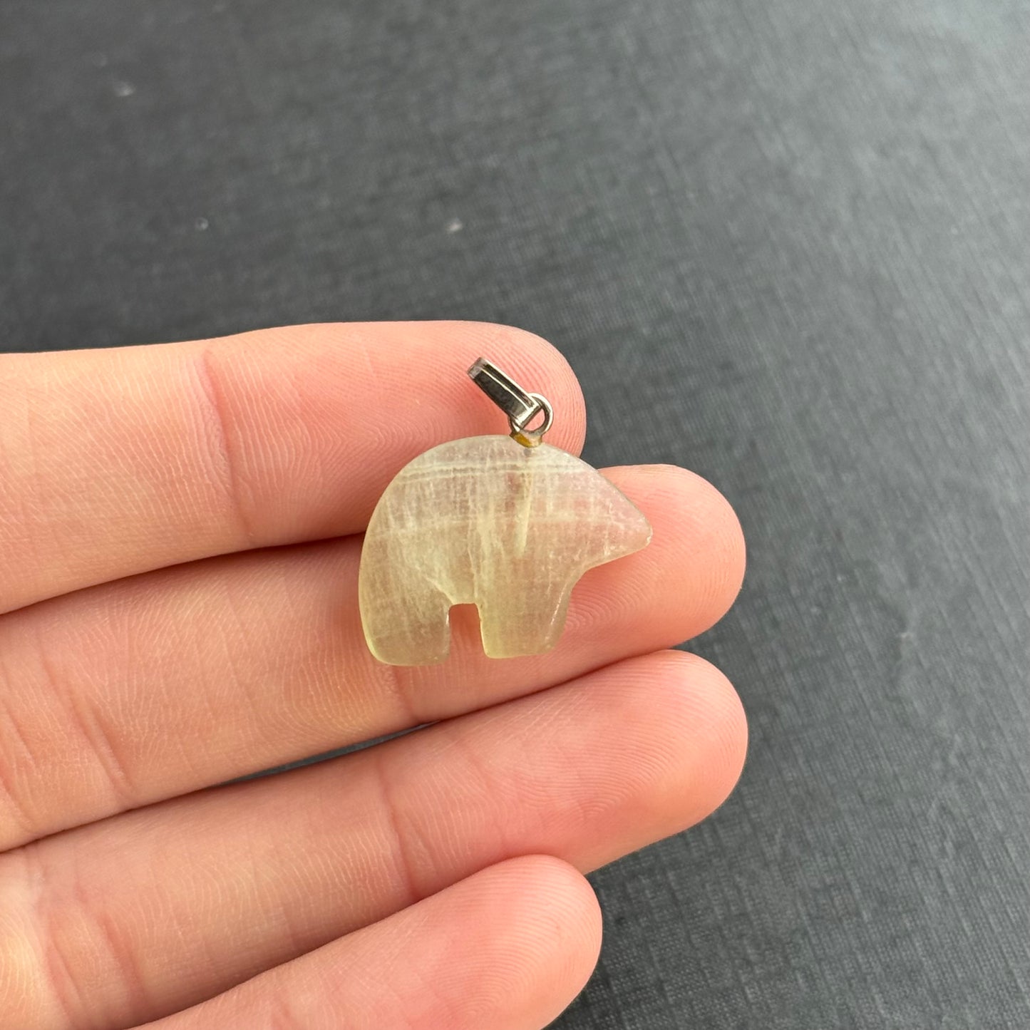 Jade Bear Pendant \ Charm