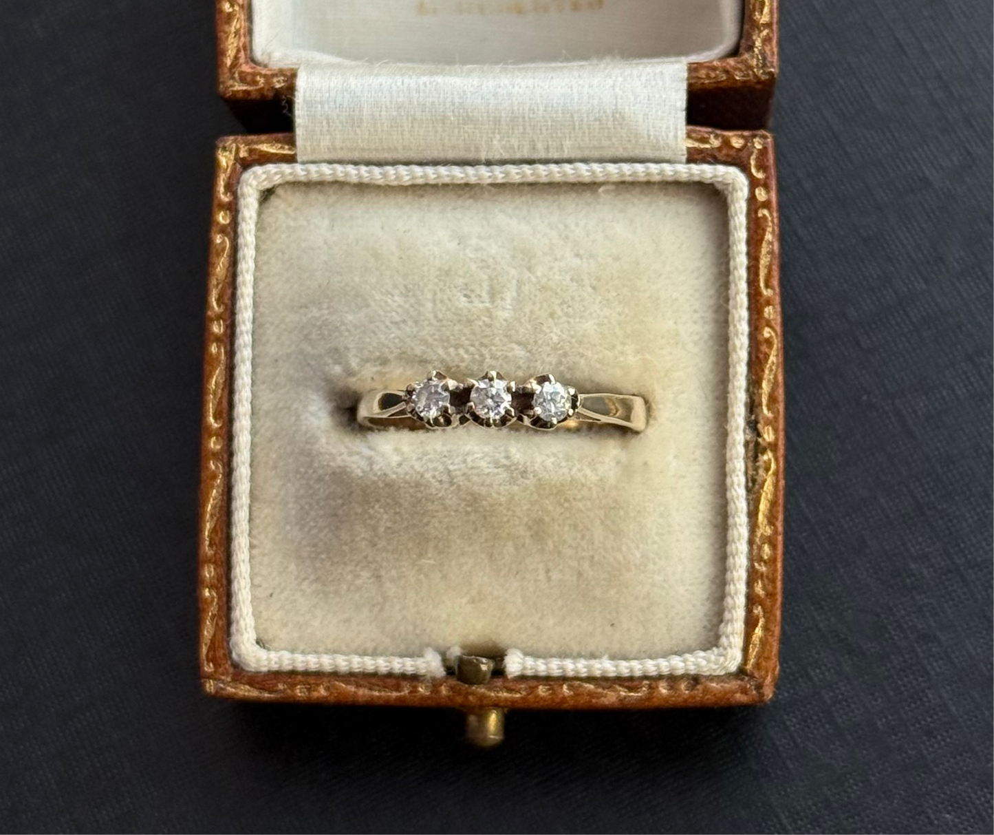 9ct Gold and Diamond Three Stone Ring