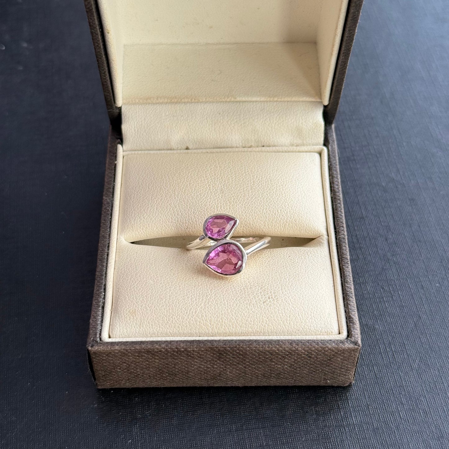 Sterling Silver Pink Gem Ring