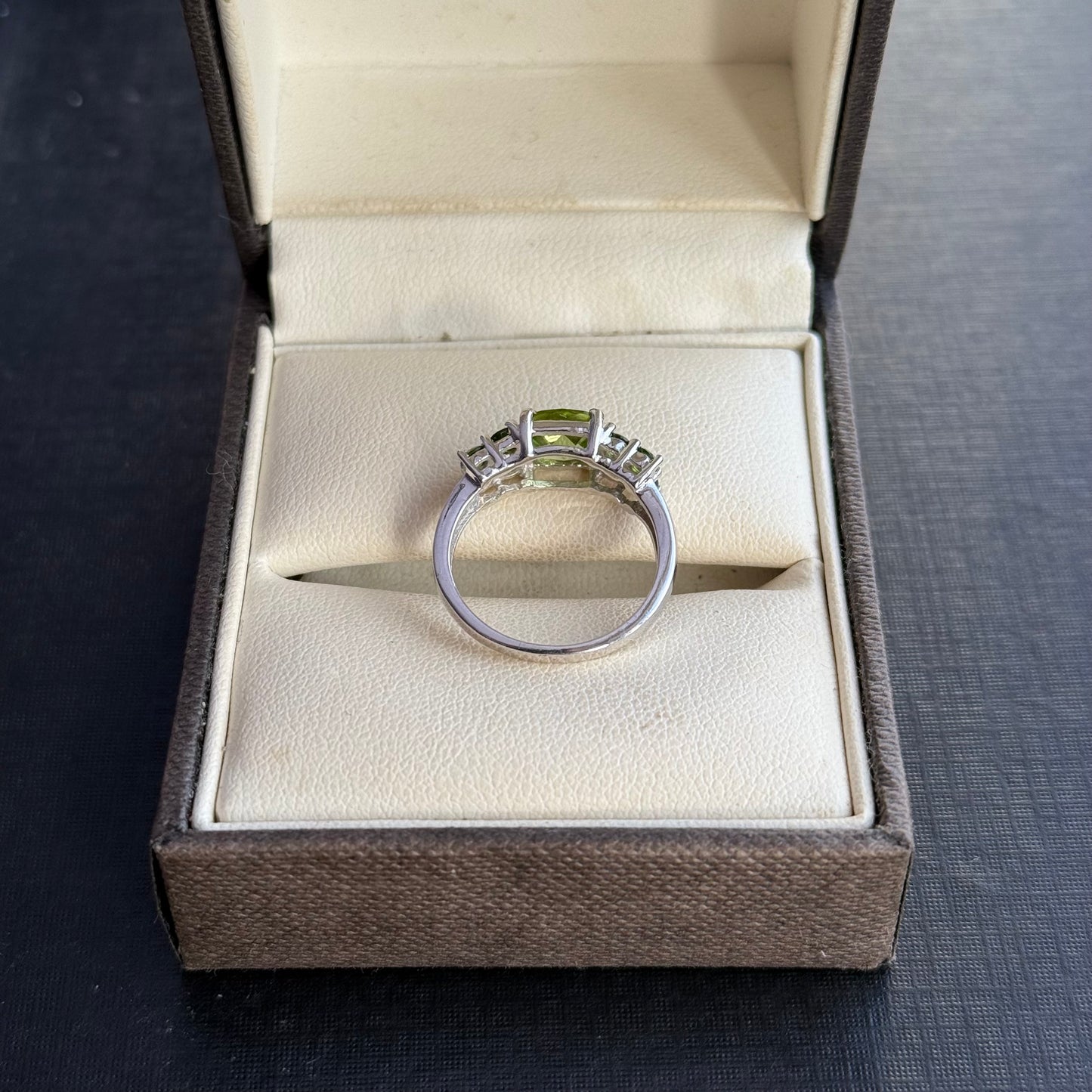 Sterling Silver Green Gem Ring