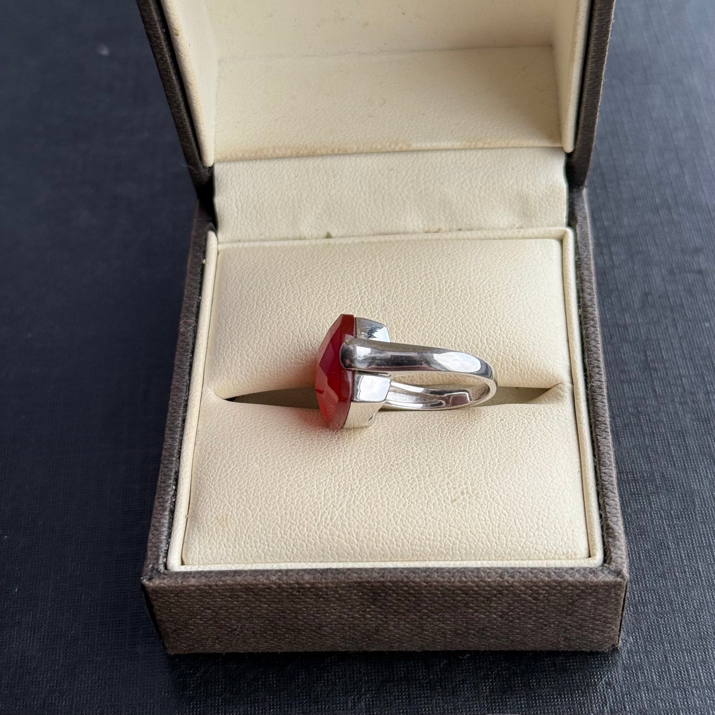 Sterling Silver Carnelian Ring