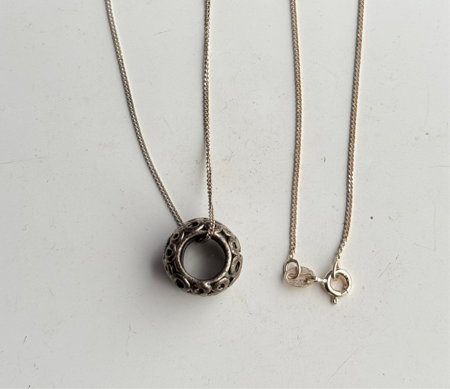 Sterling Silver Circular Necklace