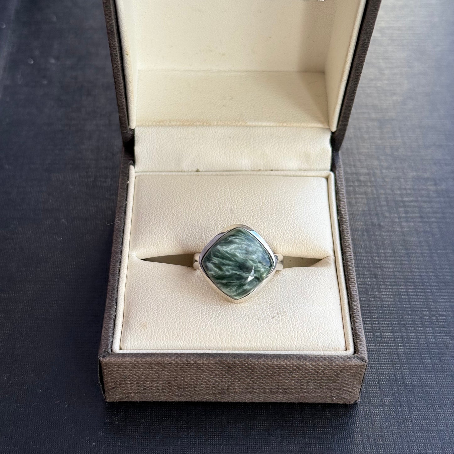 Sterling Silver Green Gem Ring