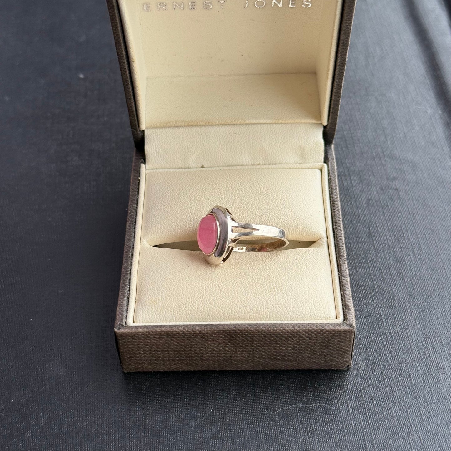 Sterling Silver Rose Quartz Ring.