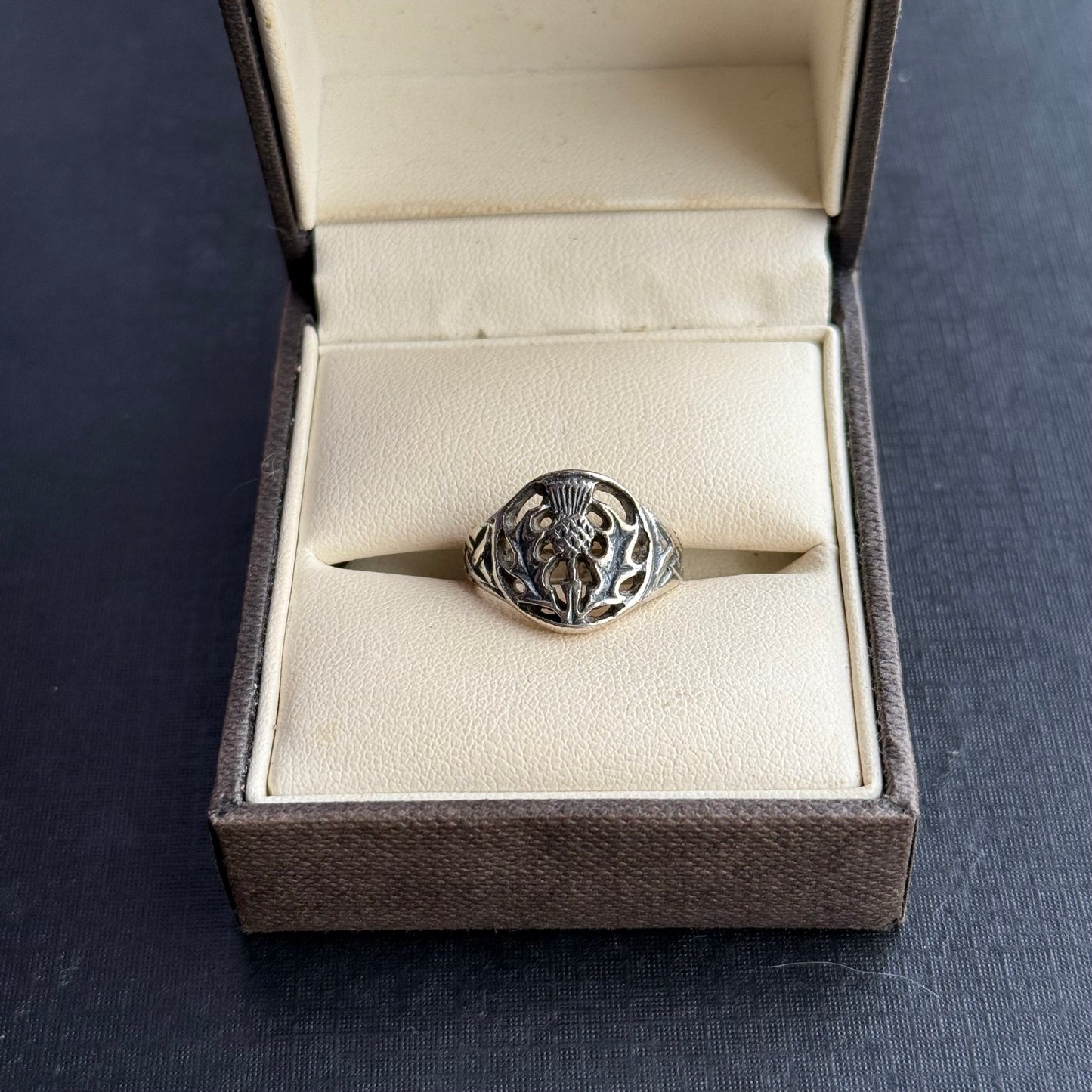 Sterling Silver Scottish Thistle Ring