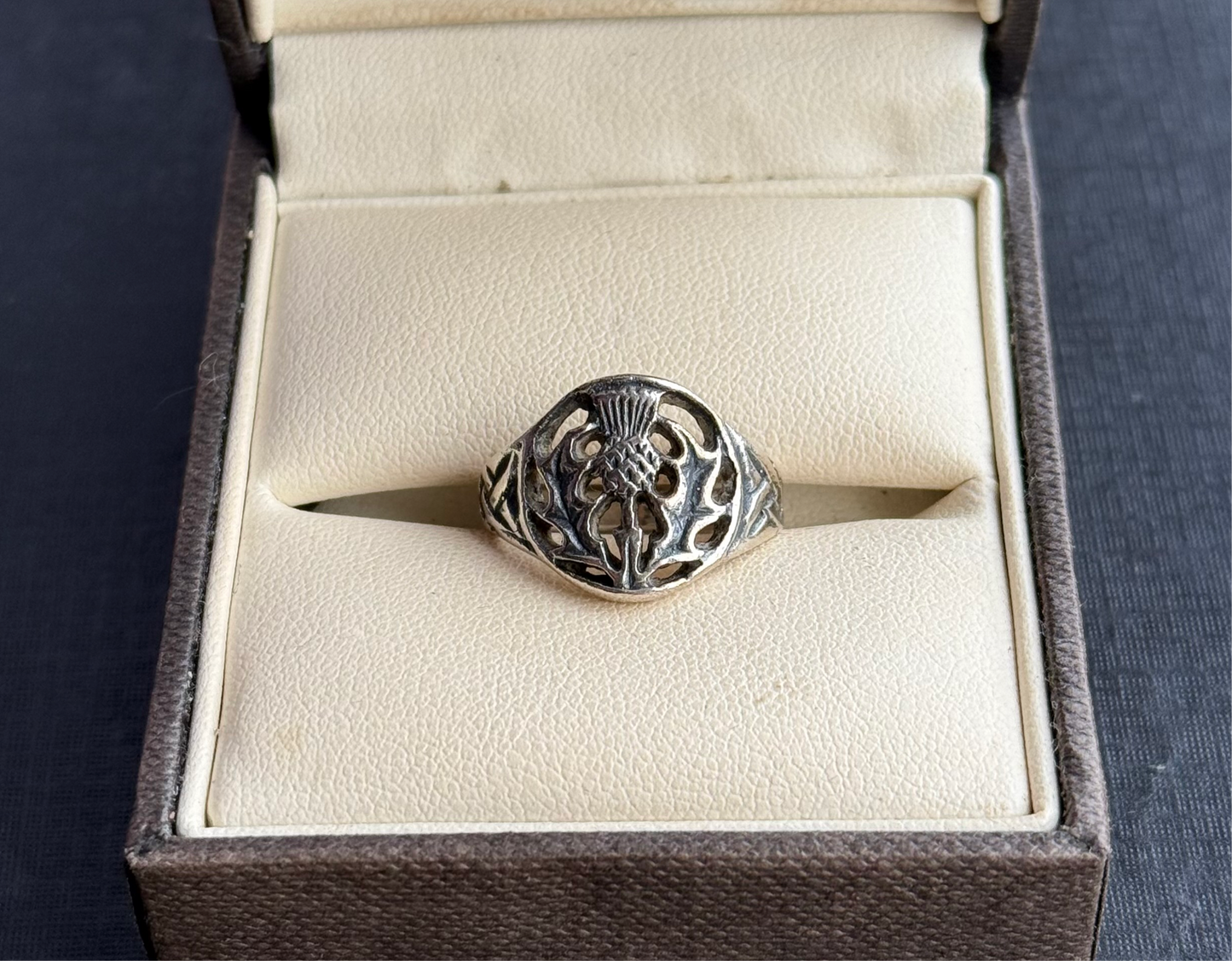 Sterling Silver Scottish Thistle Ring