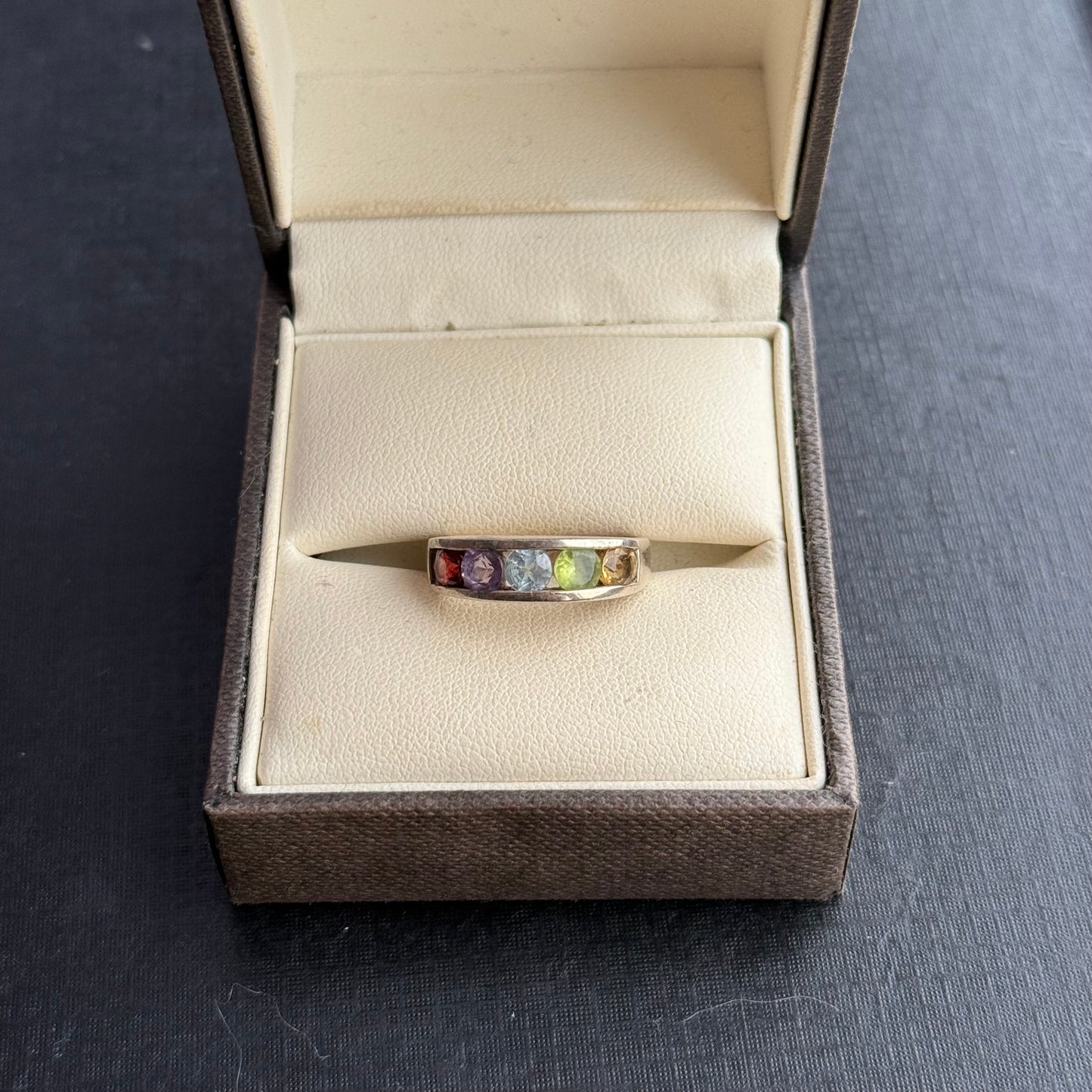 Sterling Silver Multi-Gem Ring