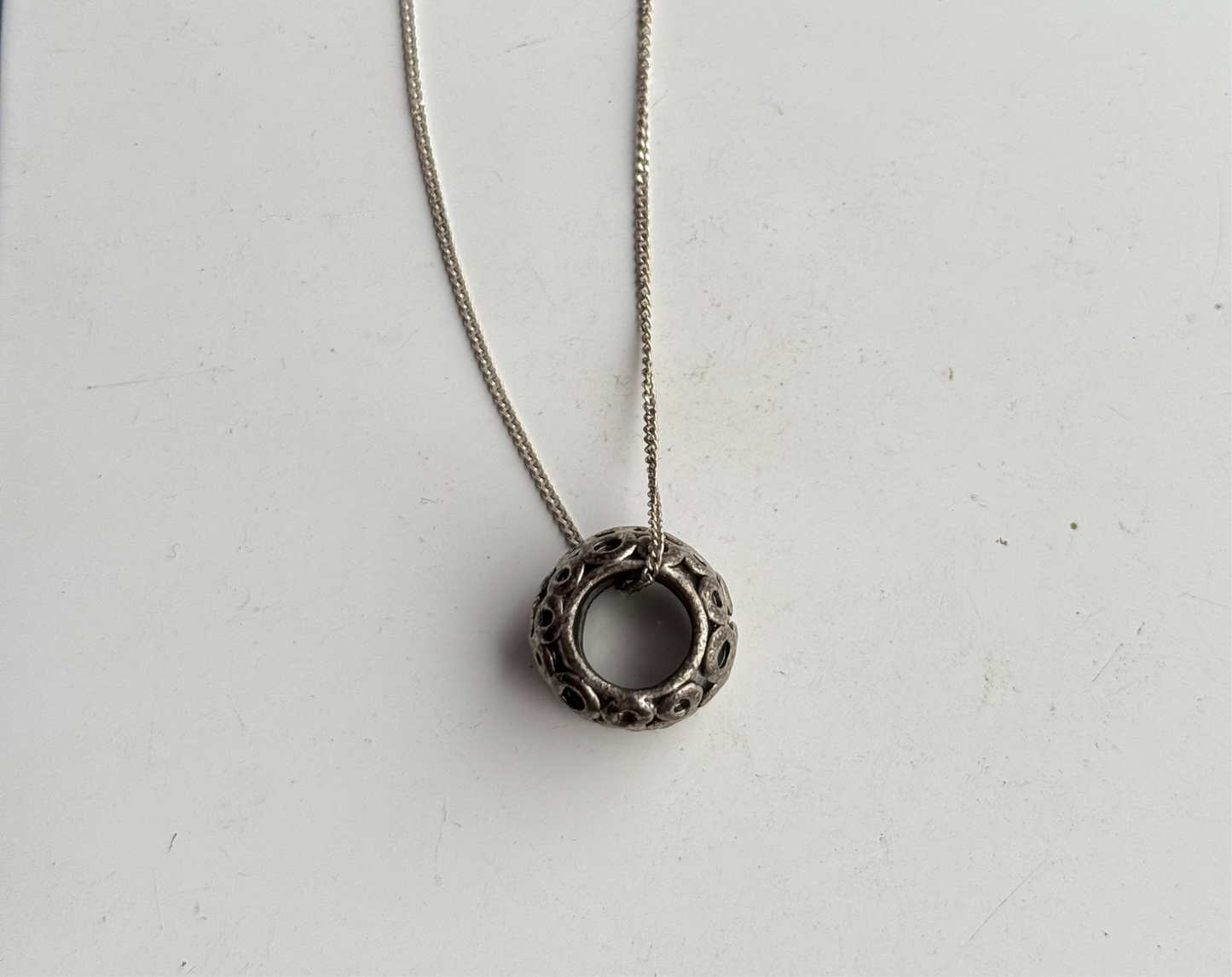 Sterling Silver Circular Necklace