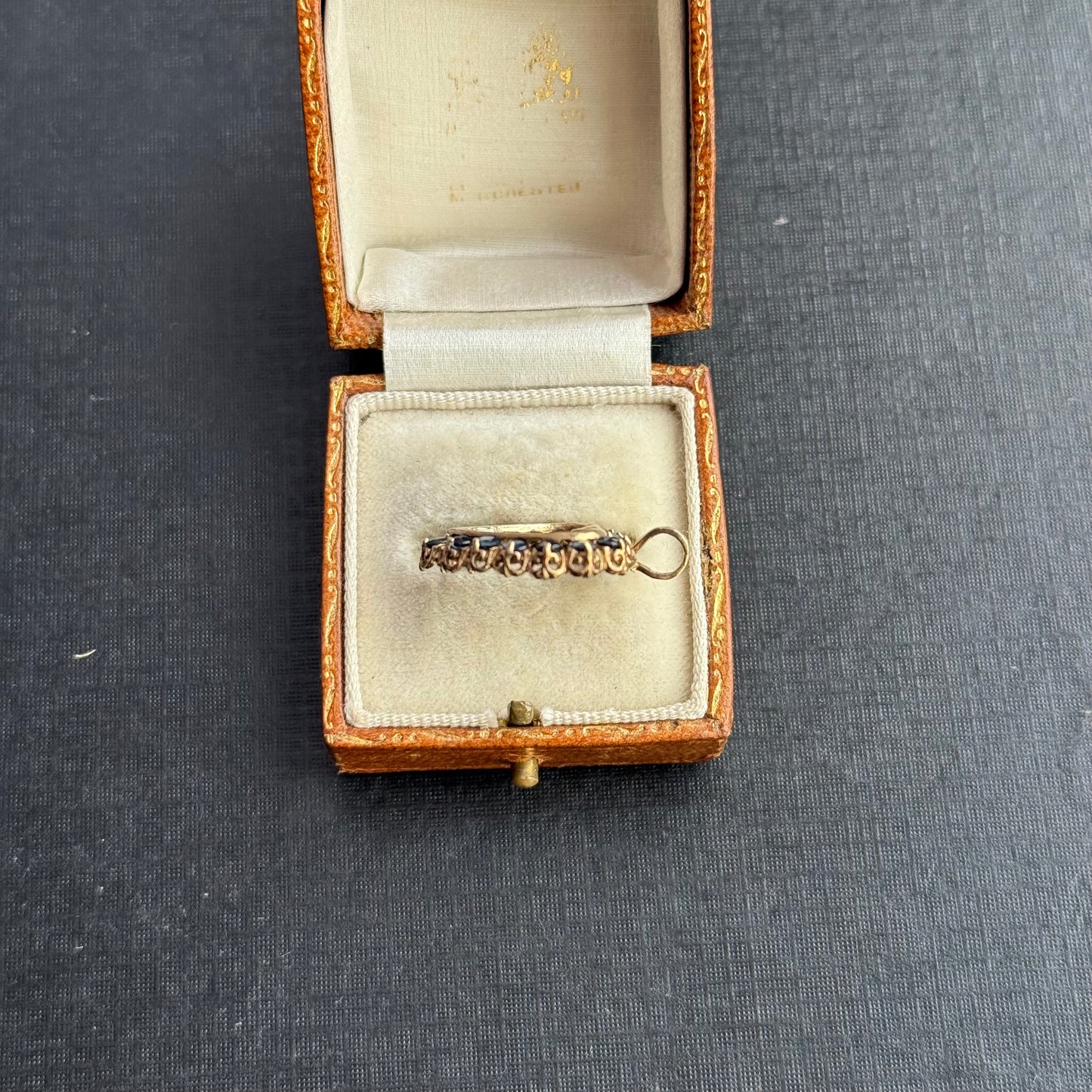 9ct Gold and Sapphire Heart Pendant, c1970.