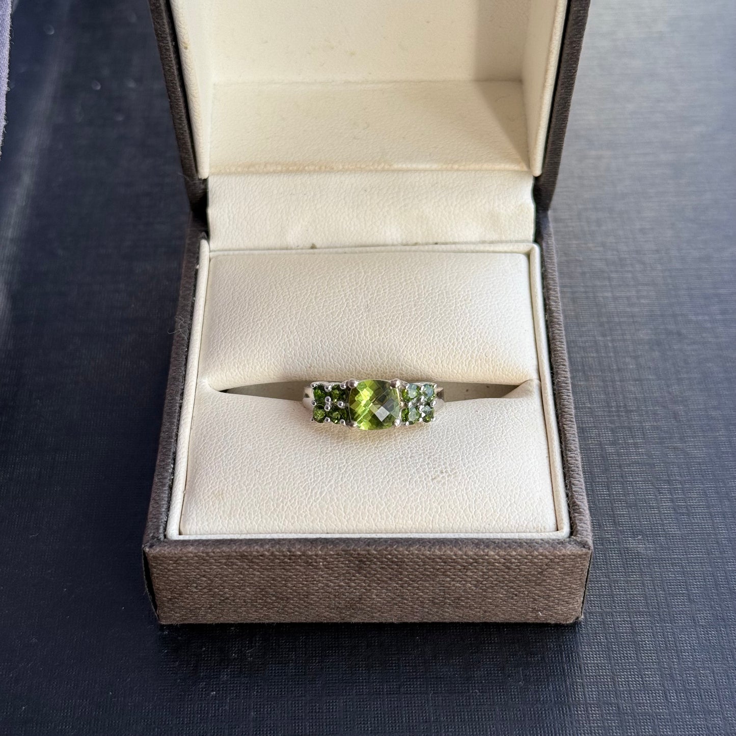 Sterling Silver Green Gem Ring