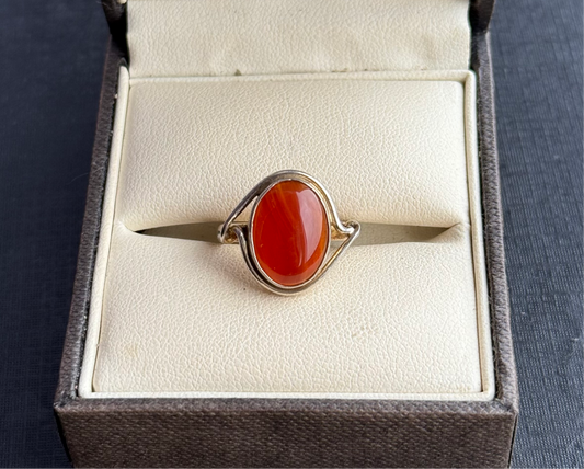 Sterling Silver Carnelian Ring