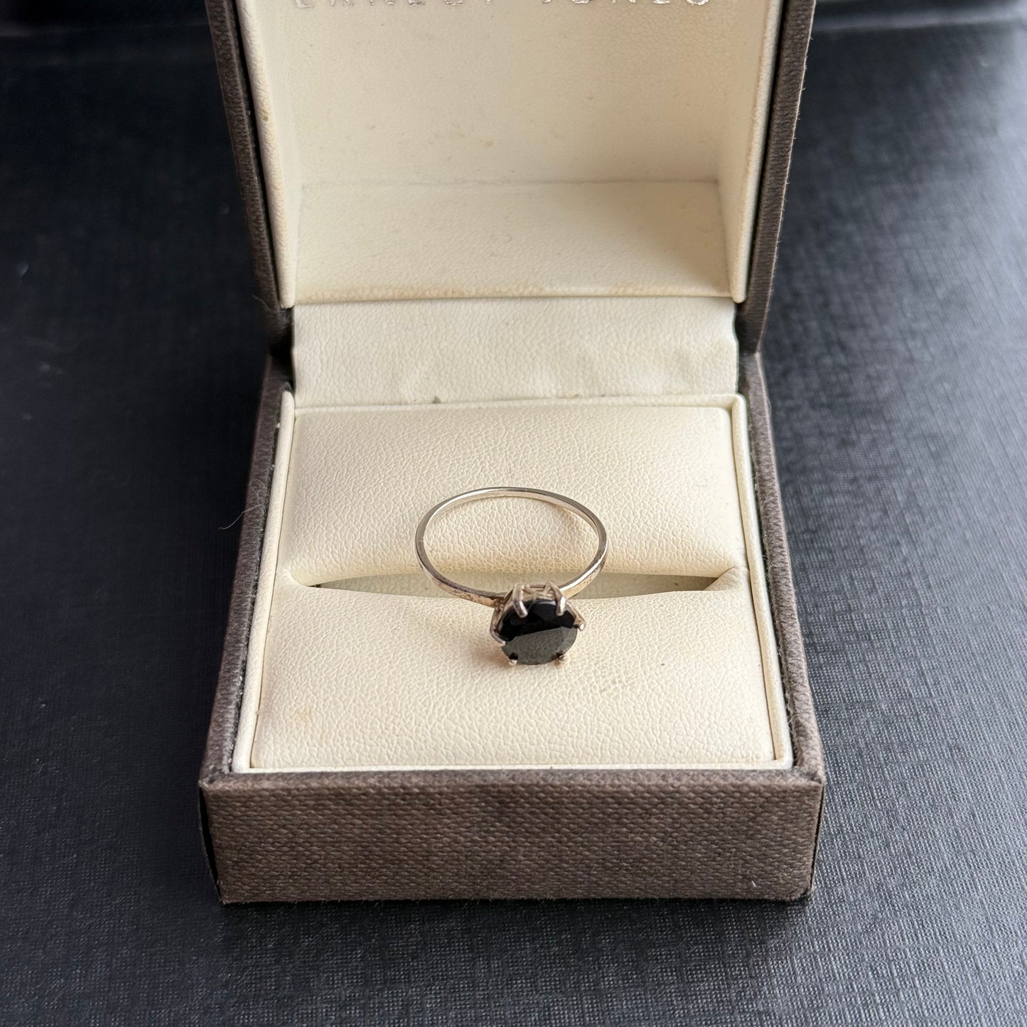 Sterling Silver Onyx Solitaire Ring