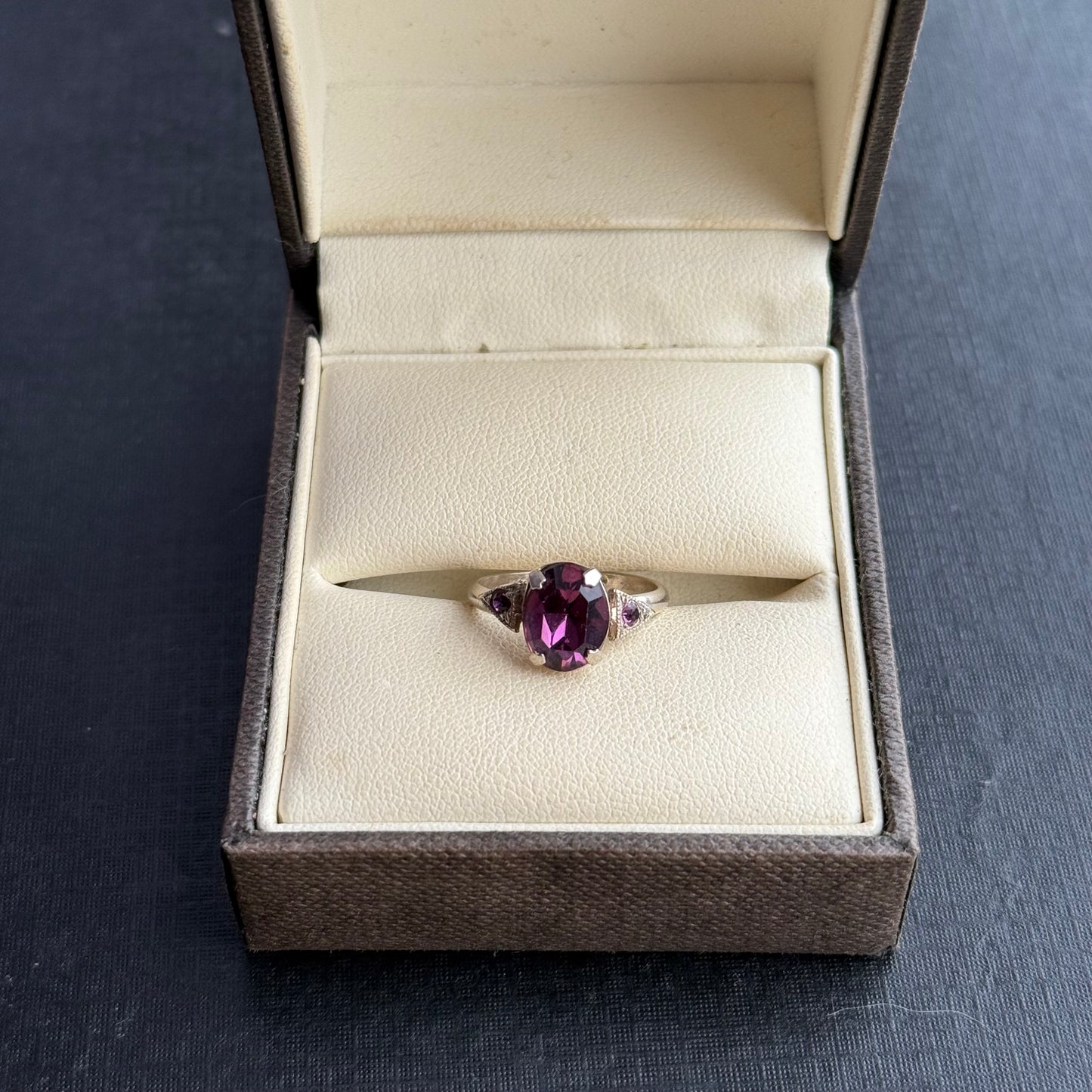 Sterling Silver Purple Gem Ring