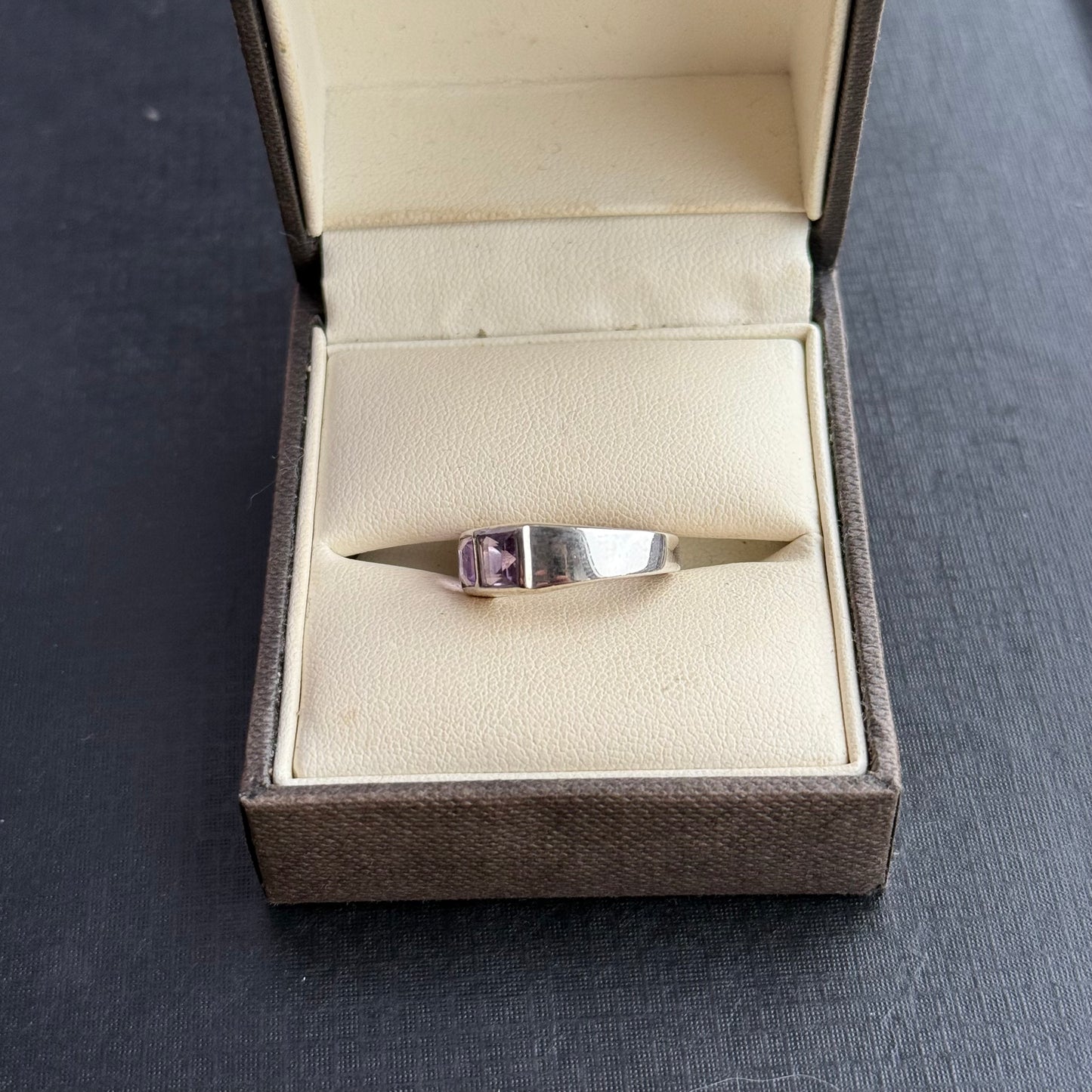 Sterling Silver Amethyst Ring.