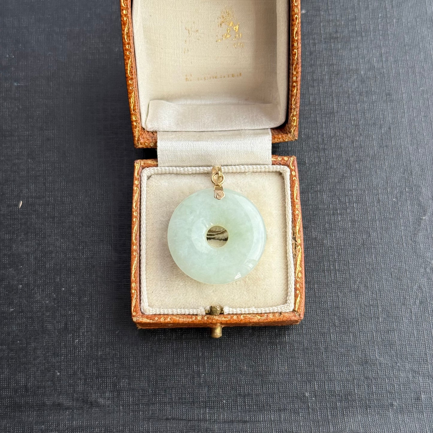 14k Gold and Jade Pendant