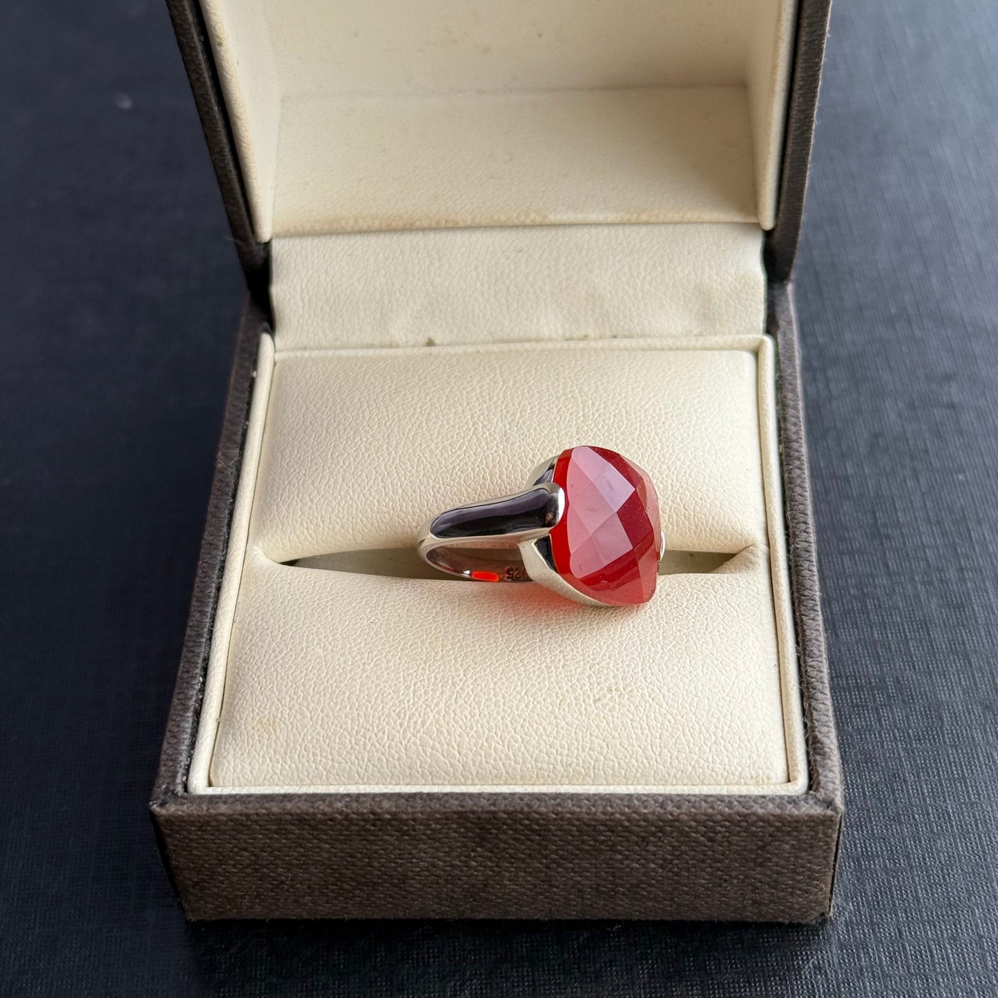 Sterling Silver Carnelian Ring