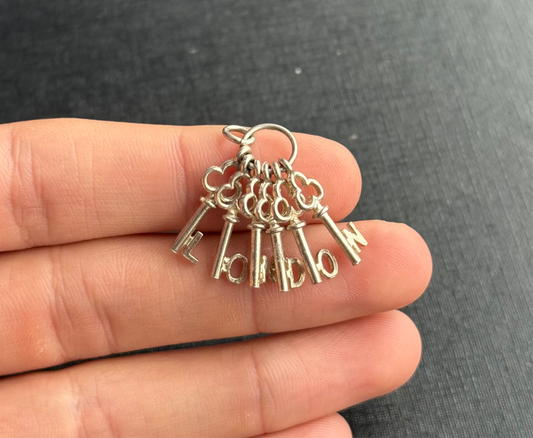 Sterling Silver LONDON Keys Charm