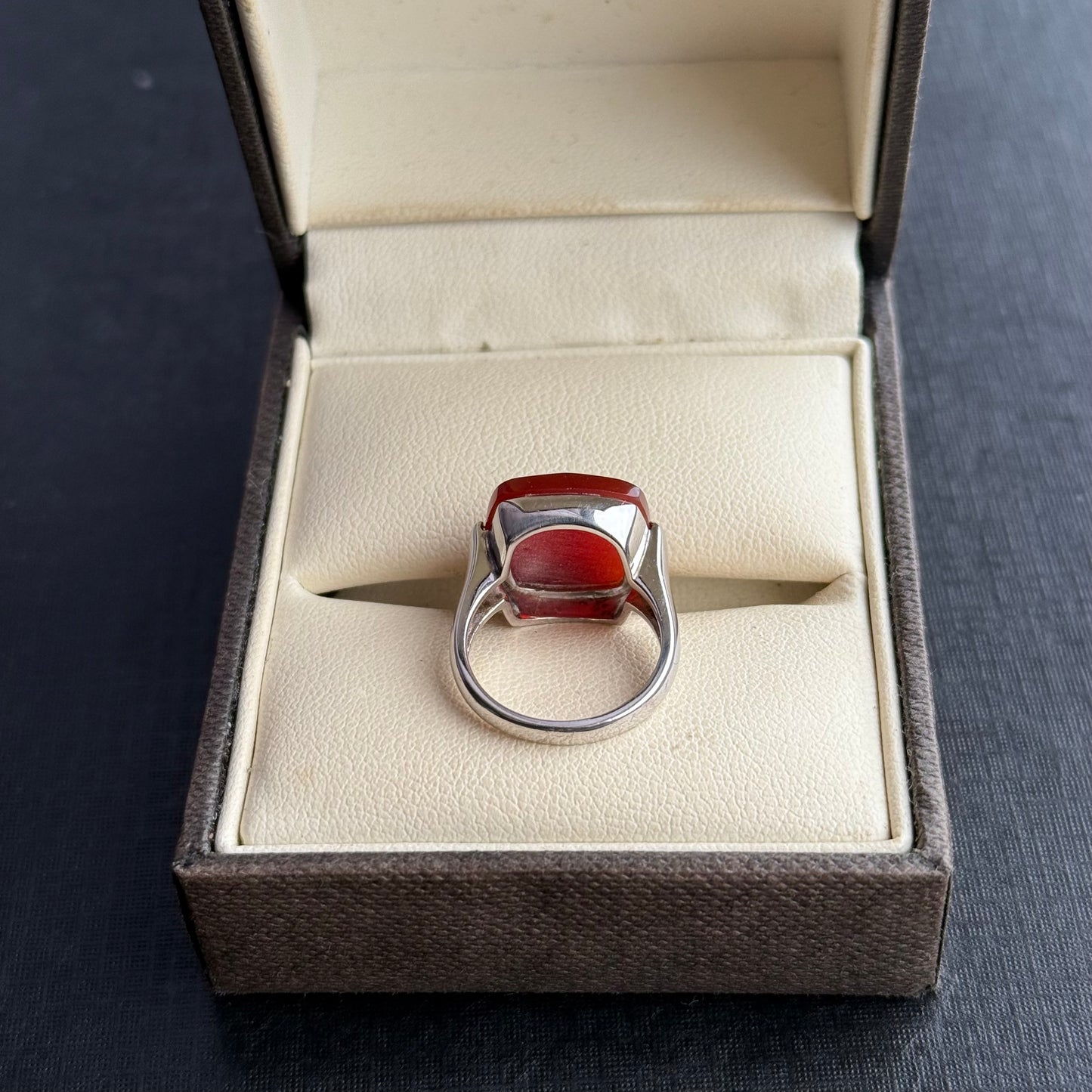 Sterling Silver Carnelian Ring