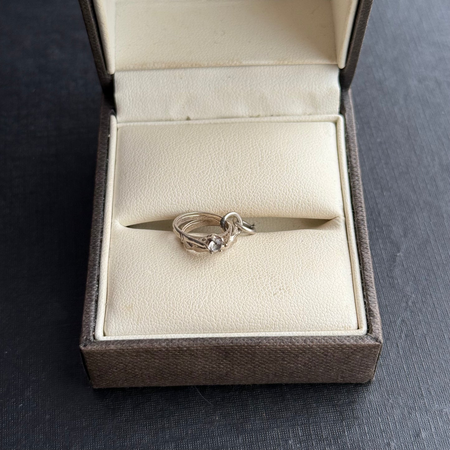 Sterling Silver Wedding Band & Ring Charm