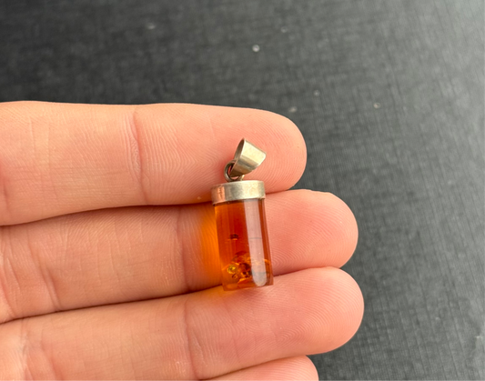 Sterling Silver Amber Pendant