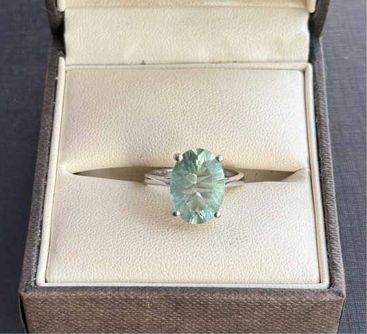 Sterling Silver Tucson Green Flourite Ring