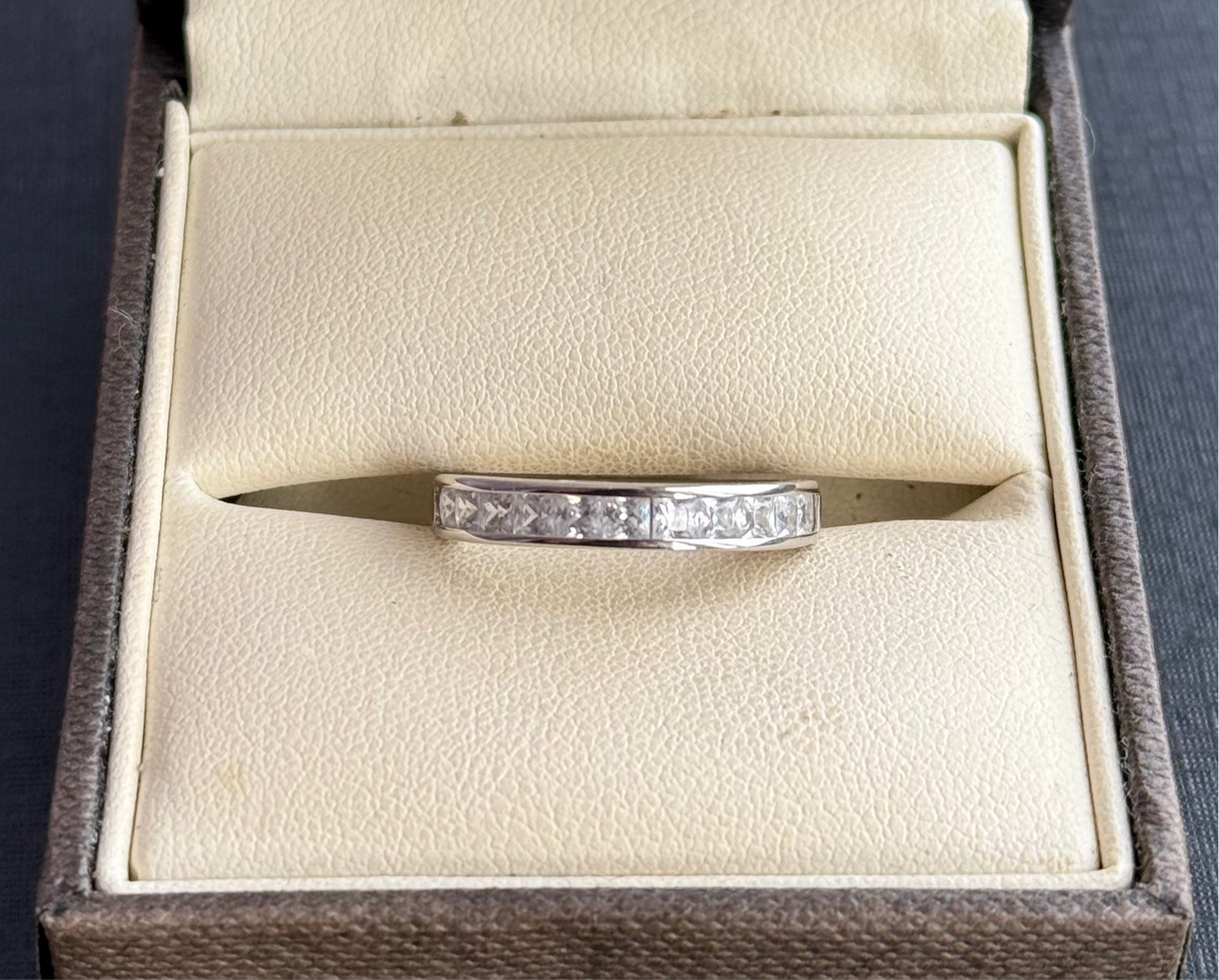 Sterling Silver Cubic Zirconia Half Eternity Ring