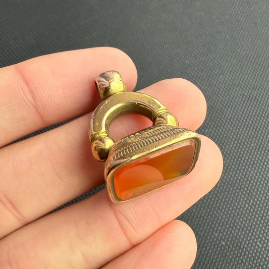 Antique 18ct Gold Carnelian Seal Fob