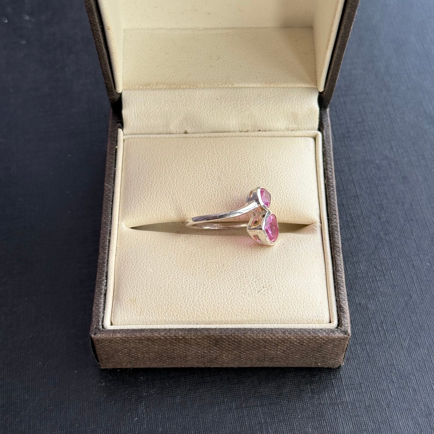 Sterling Silver Pink Gem Ring