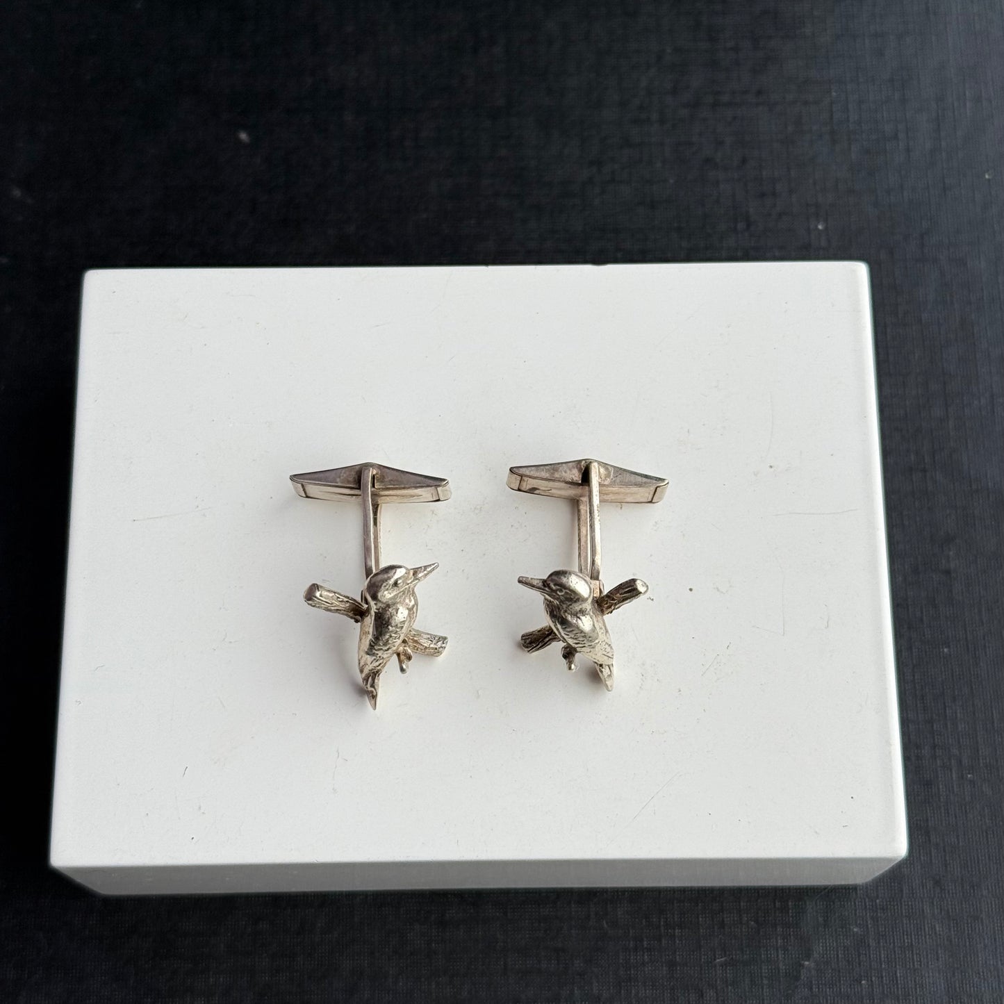 Sterling Silver Woodpecker Cufflinks