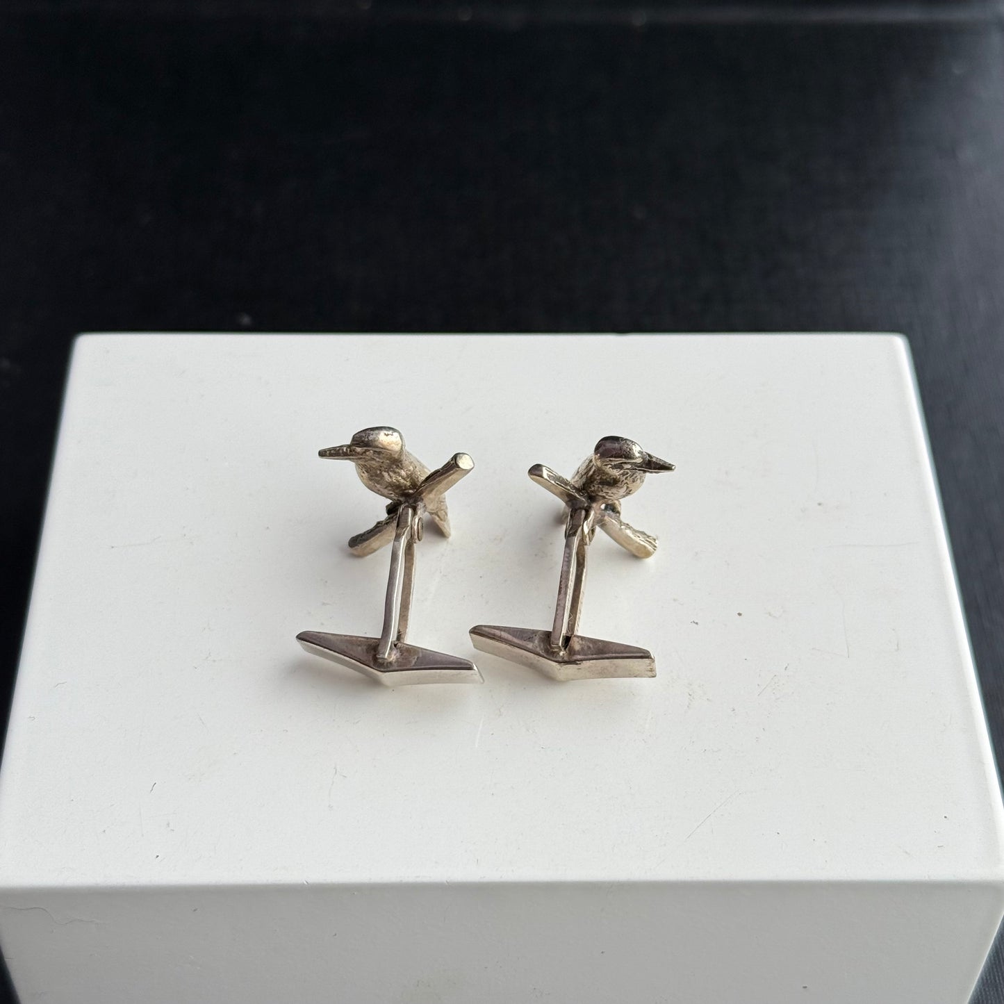 Sterling Silver Woodpecker Cufflinks