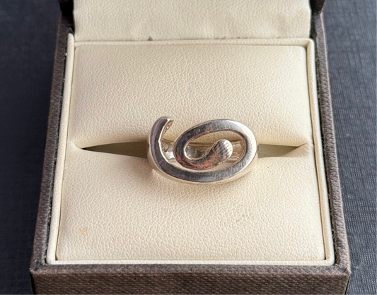 Sterling Silver Looping Ring.