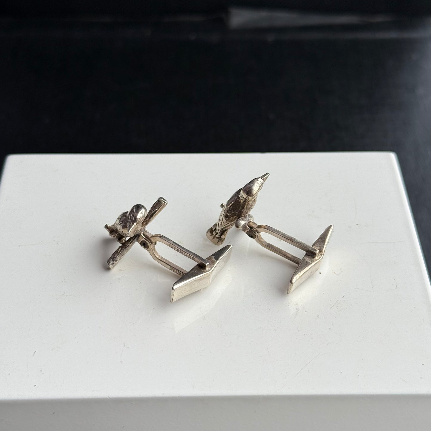 Sterling Silver Woodpecker Cufflinks