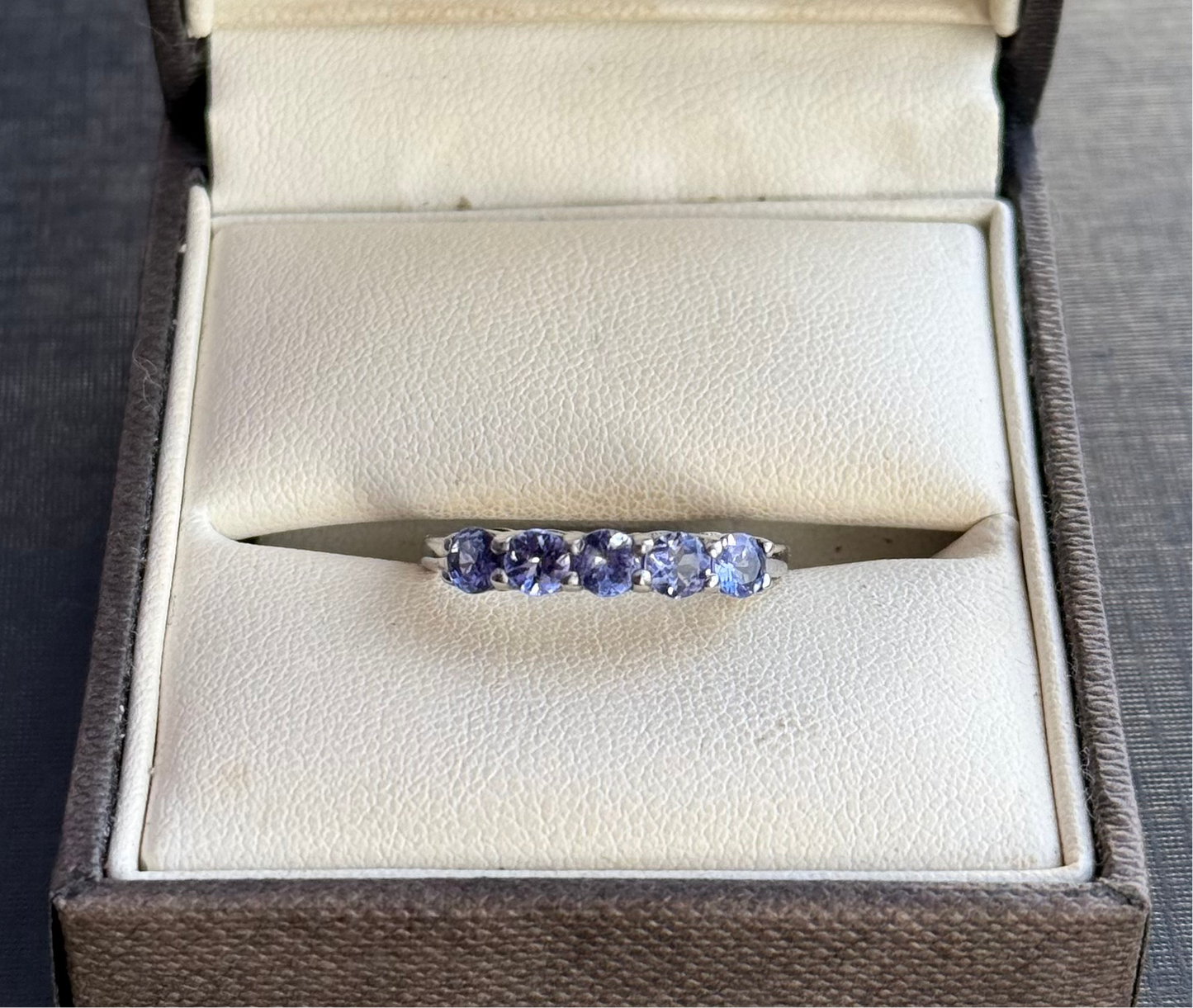 Sterling Silver Tanzanite Five Stone Ring