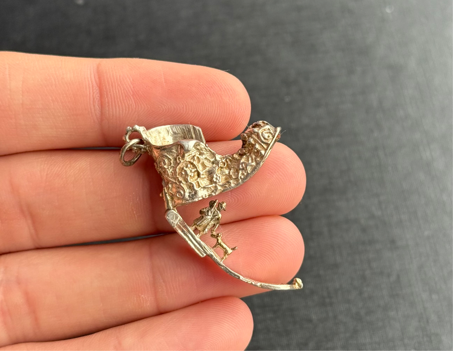 Sterling Silver Farmer Boot Charm