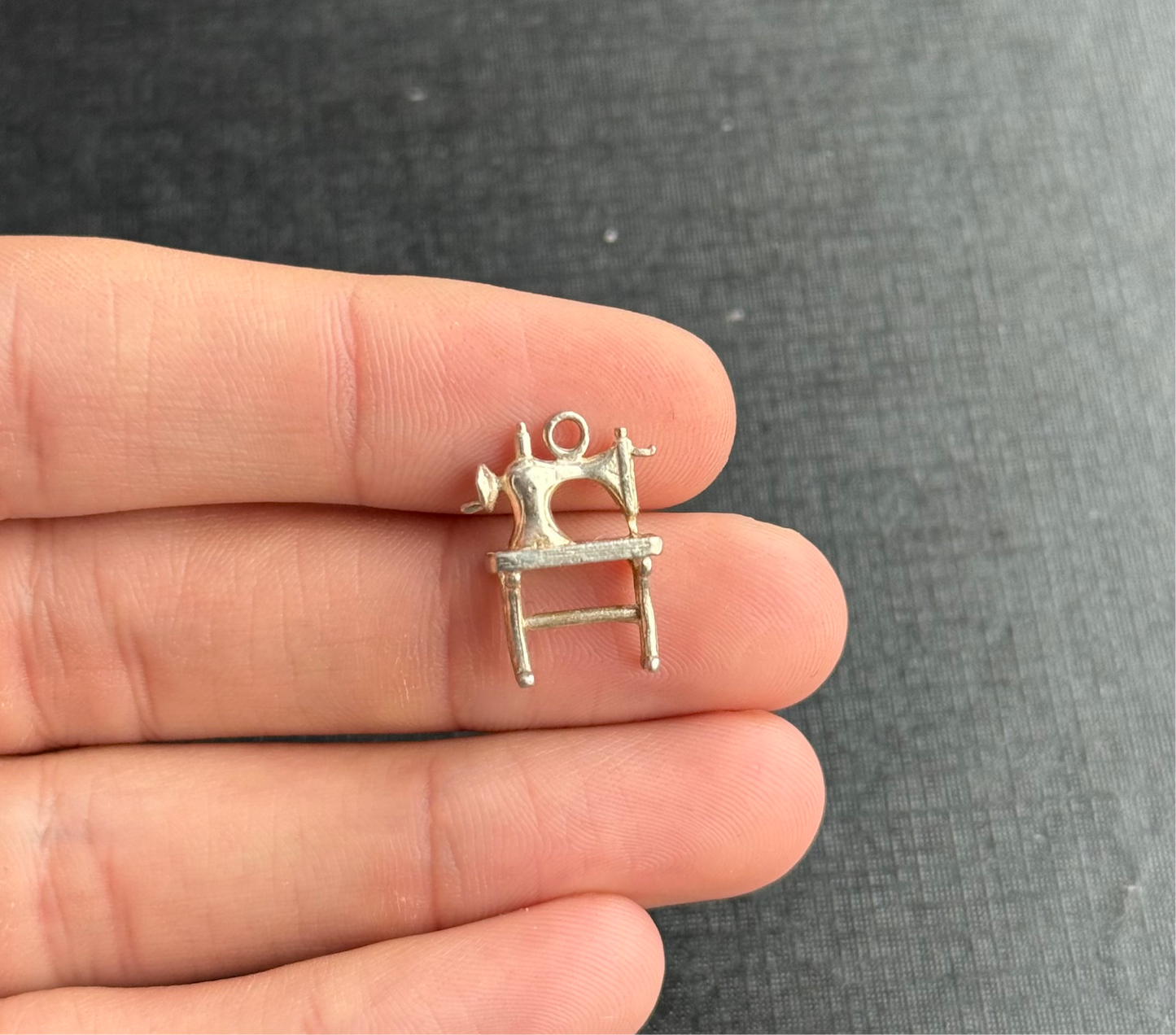 Sterling Silver Sewing Machine Charm