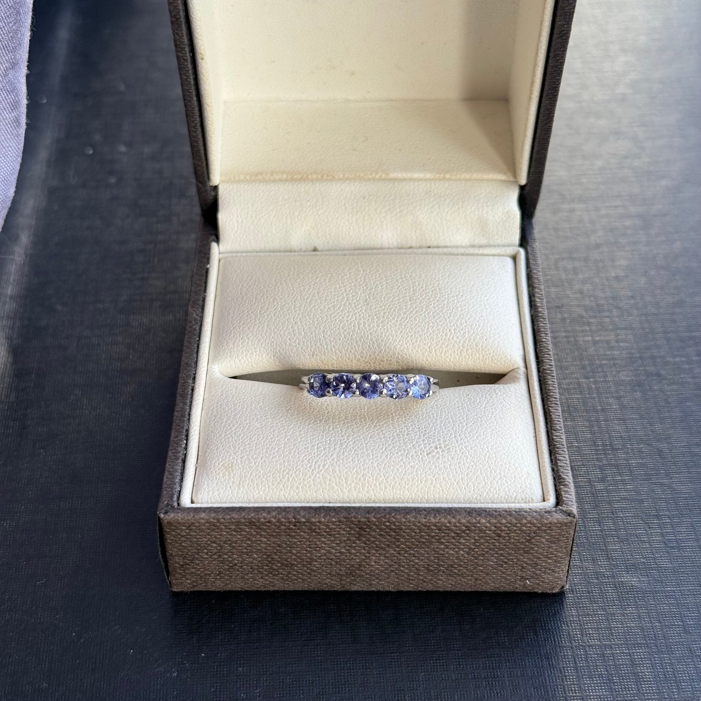 Sterling Silver Tanzanite Five Stone Ring