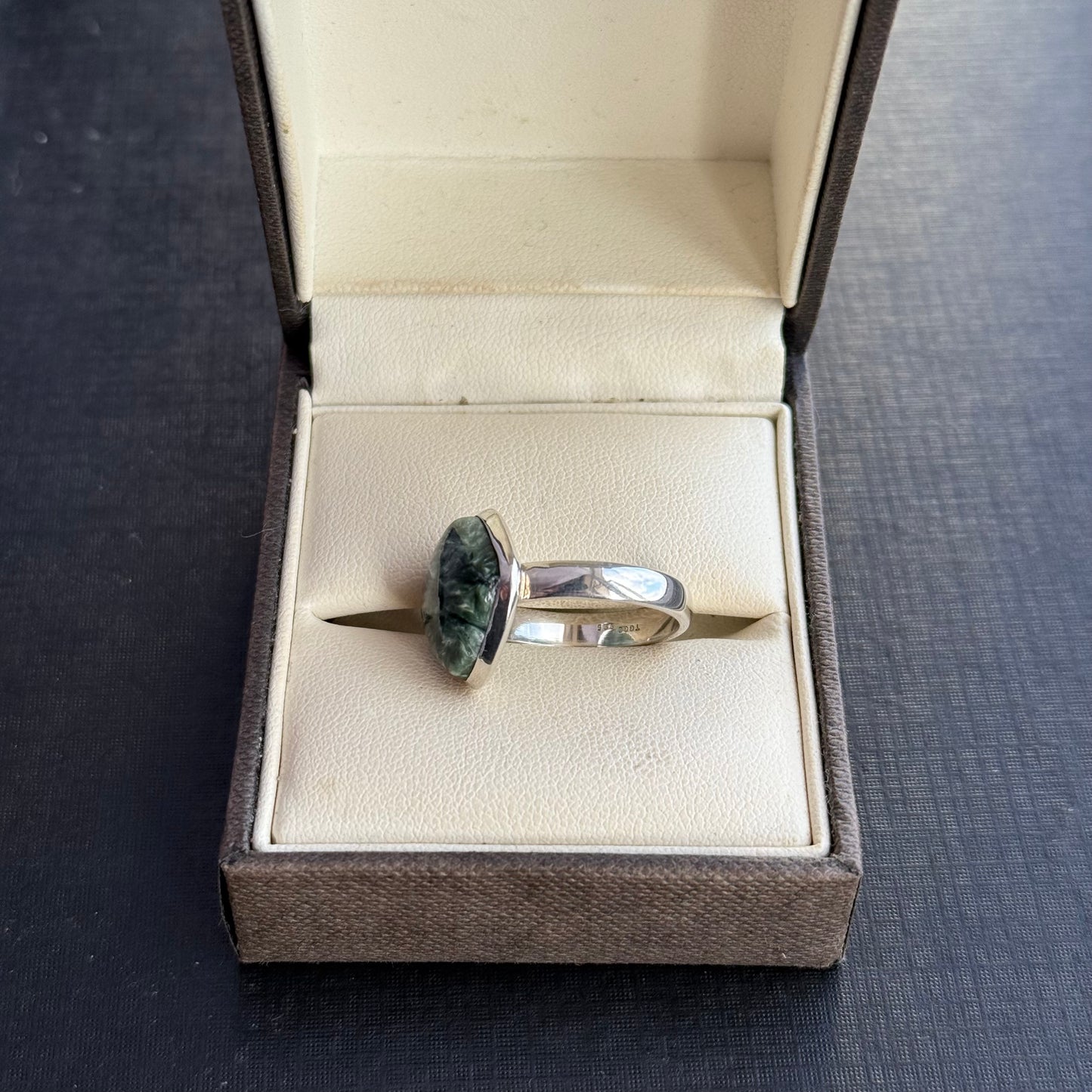 Sterling Silver Green Gem Ring