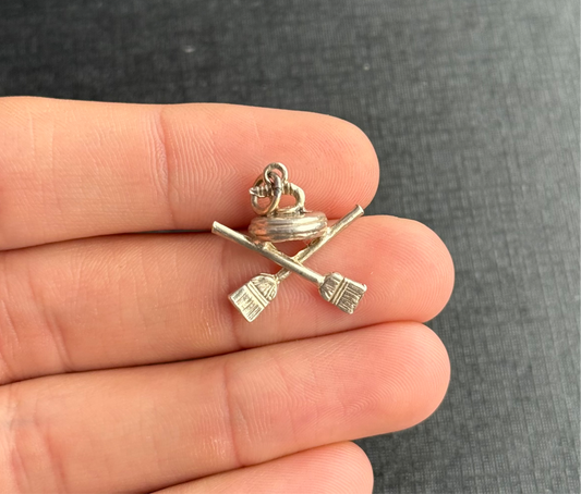 Sterling Silver Curlings Charm