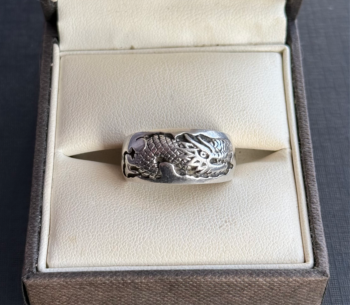 Sterling Silver Dragon Ring.