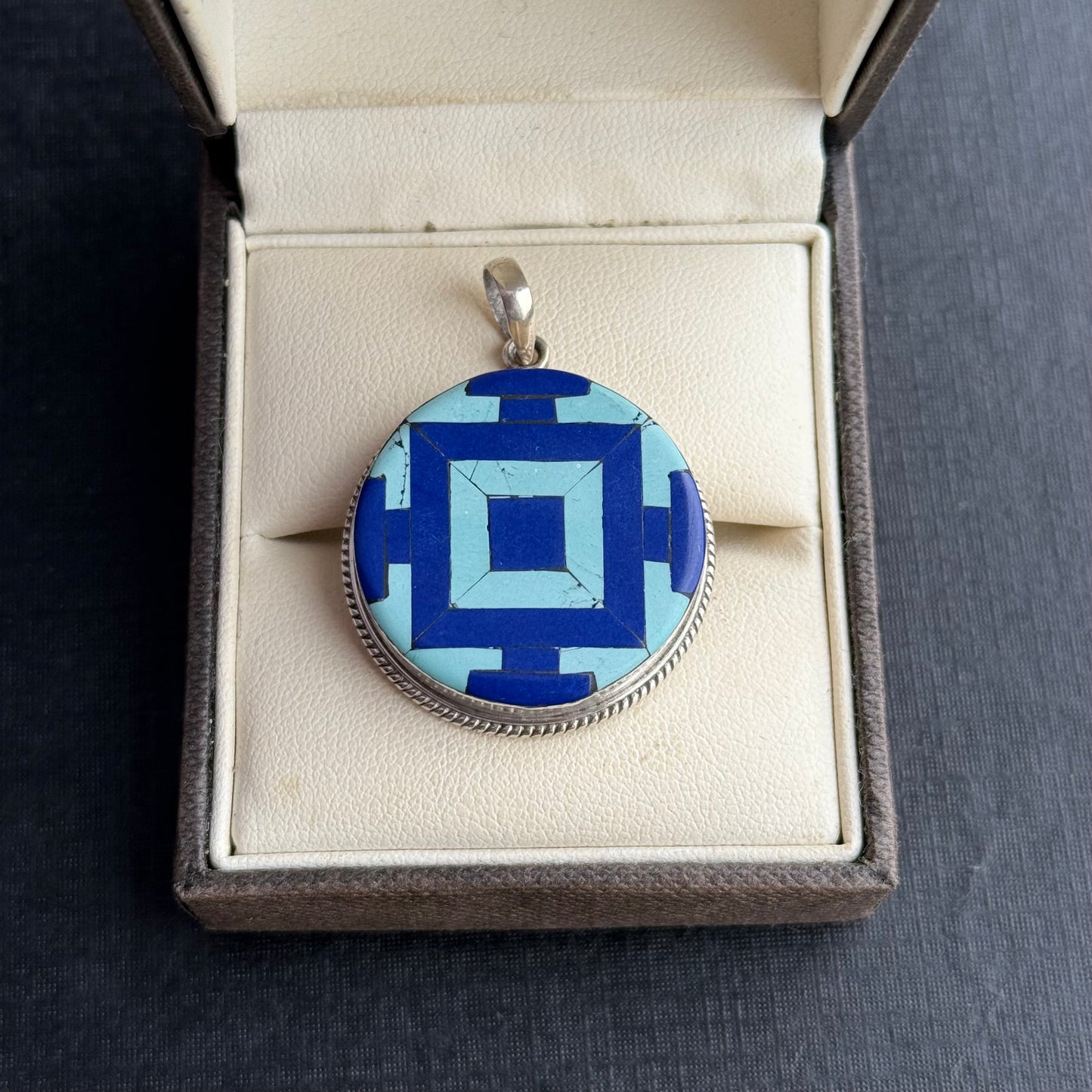 Sterling Silver Blue Pendant