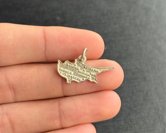 Sterling Silver USA Map Charm