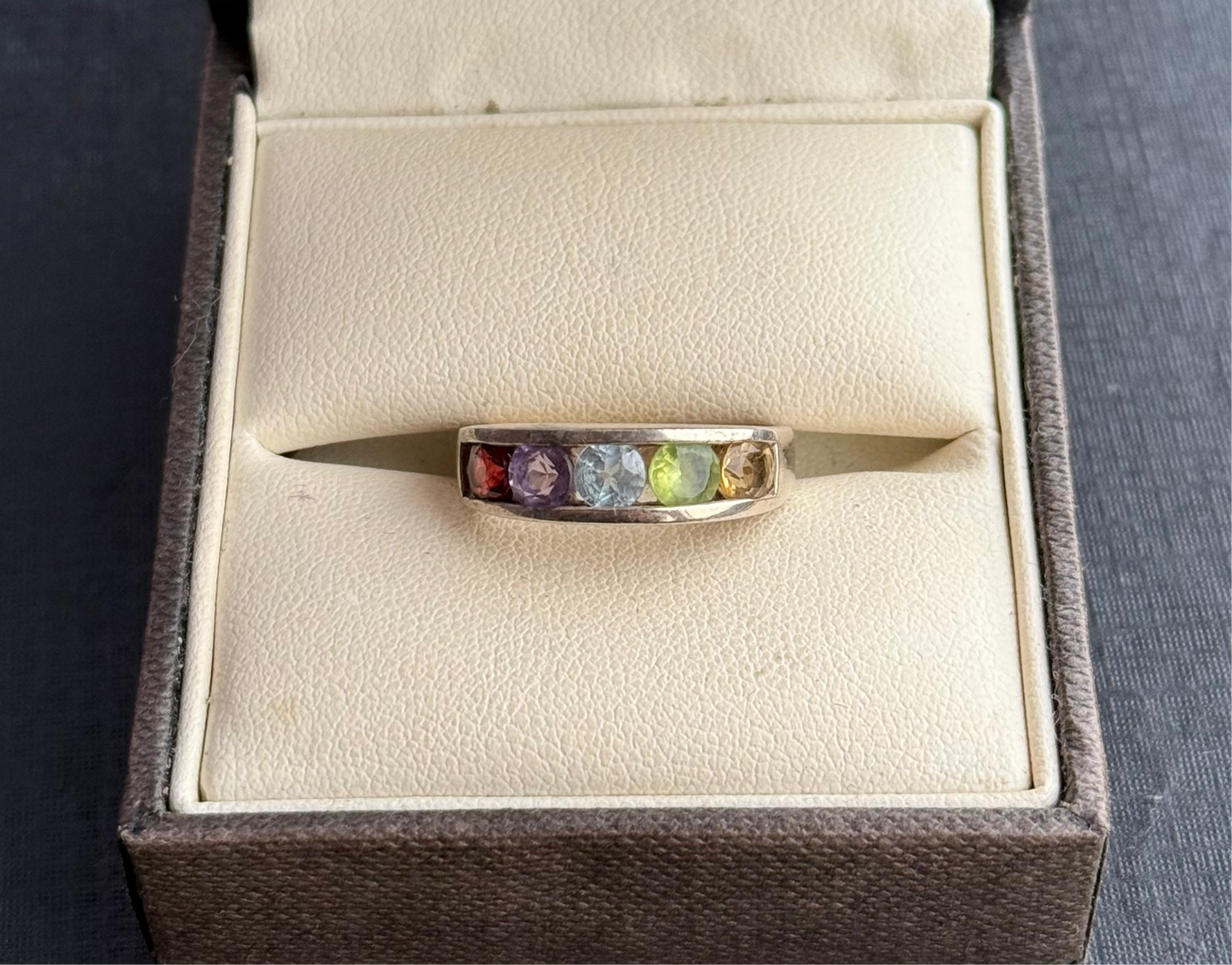 Sterling Silver Multi-Gem Ring