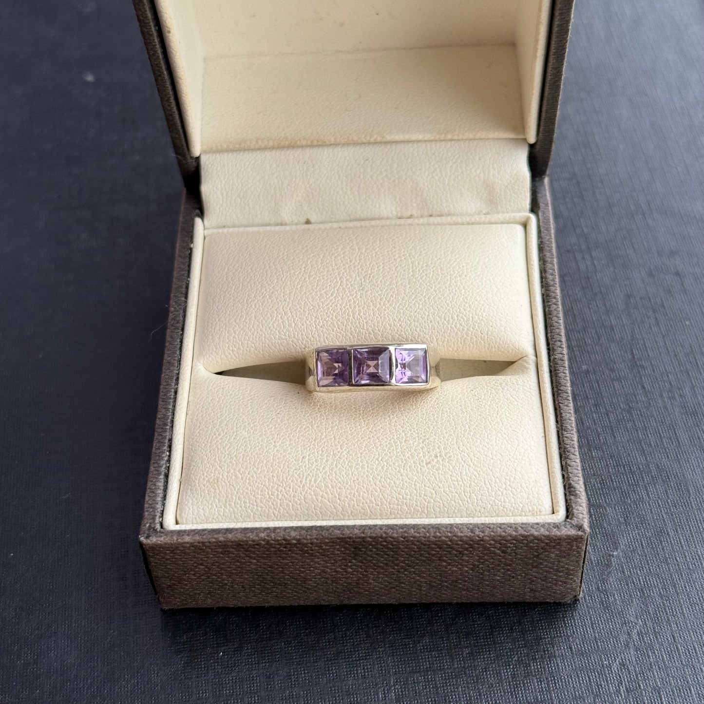 Sterling Silver Amethyst Ring.