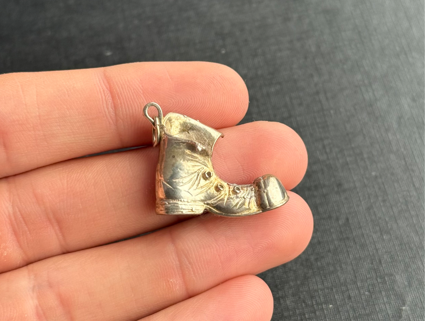 Sterling Silver Farmer Boot Charm