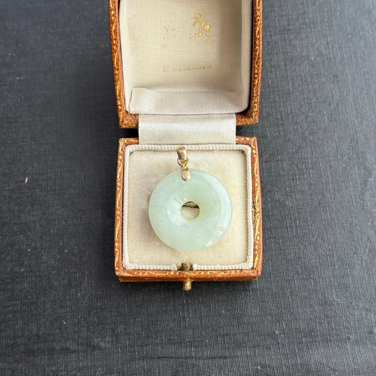 14k Gold and Jade Pendant