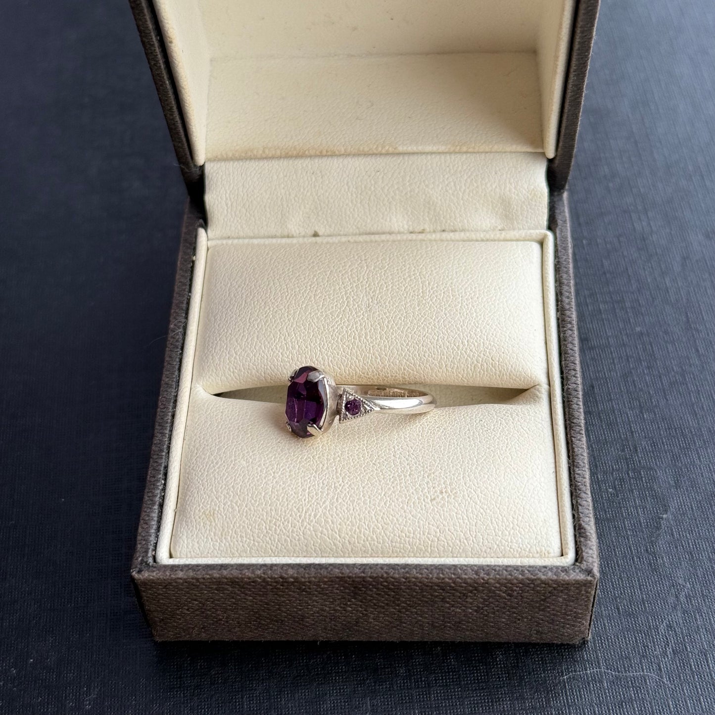 Sterling Silver Purple Gem Ring