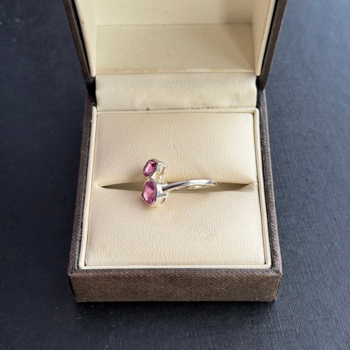 Sterling Silver Pink Gem Ring