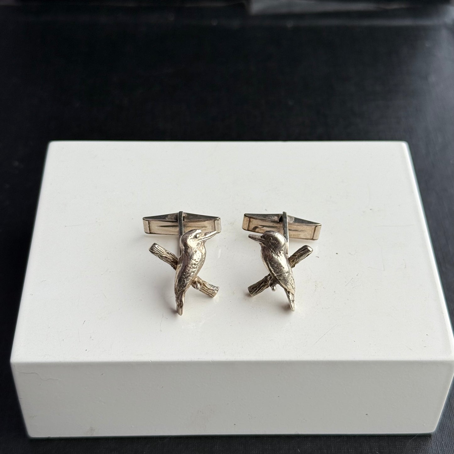 Sterling Silver Woodpecker Cufflinks