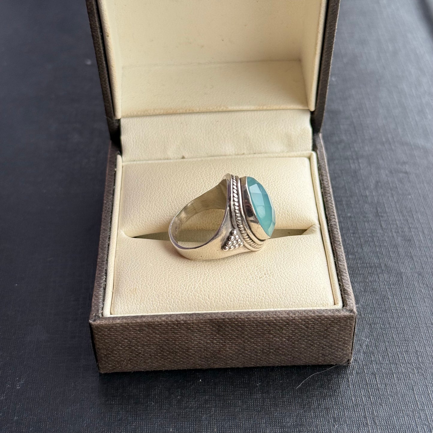 Sterling Silver Gem Ring.